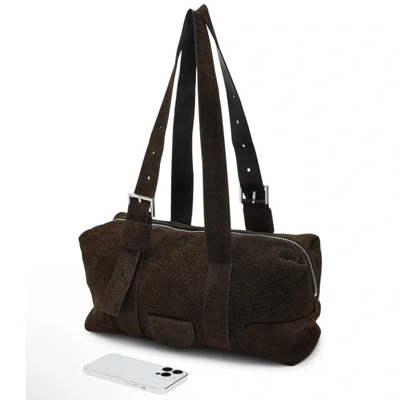 NWT AllSaints Ares Grain Shoulder Bag - Picture 5 of 5